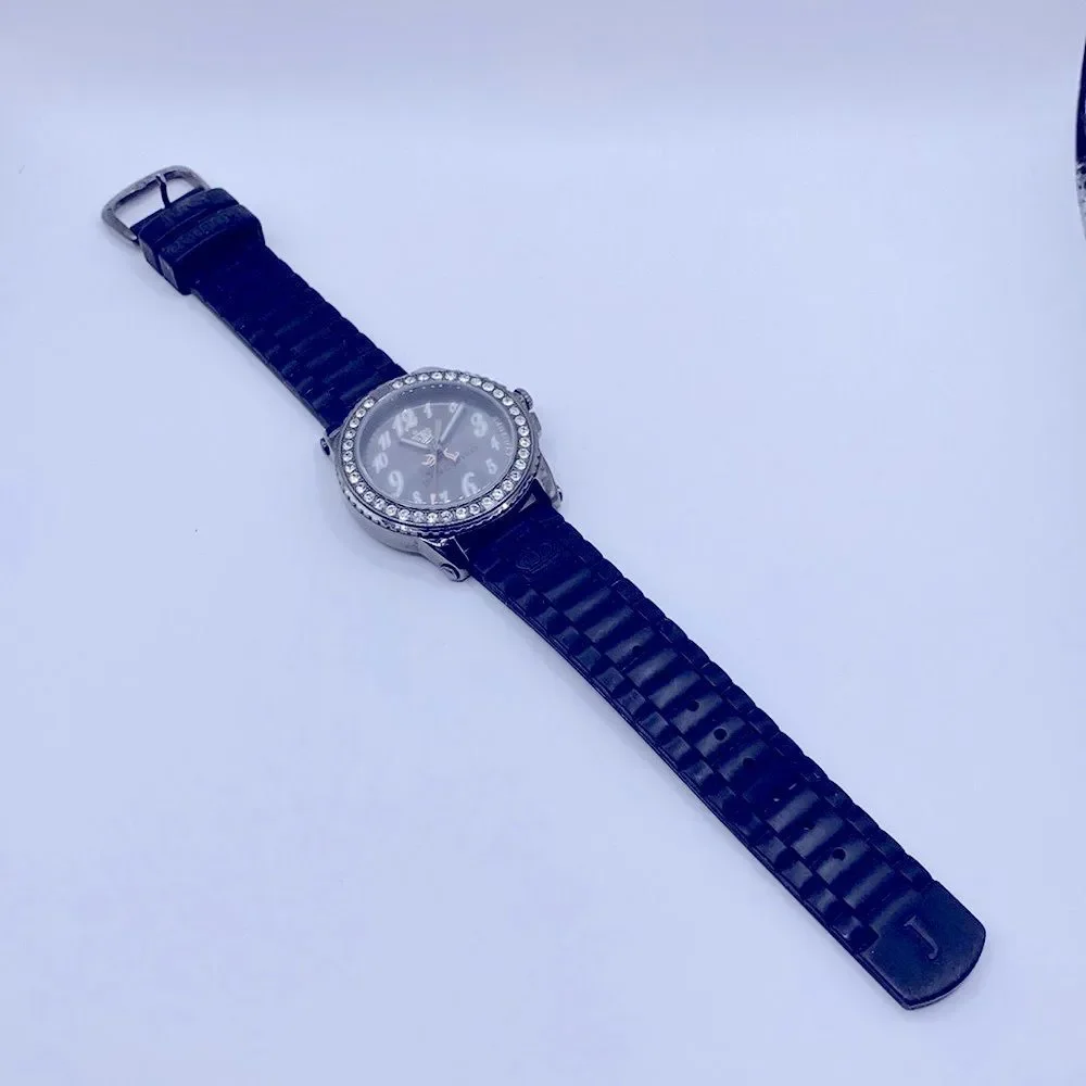 Working! Ladies Juicy Couture “Time For Couture” Rhinestone Bezel Watch